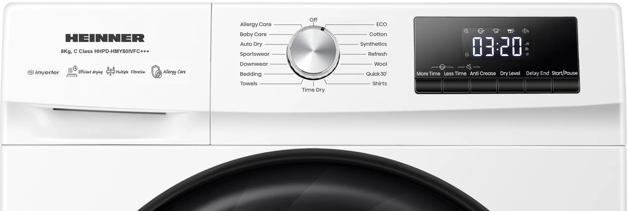 Masina de uscat rufe Heinner HHPD-HMY80IVFC+++ (White) - 5