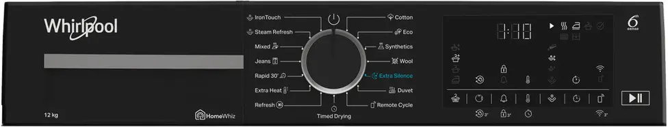 Masina de uscat rufe Whirlpool WP E12X WBS EE (White/Black) - 3