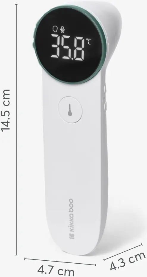 Termometru digital fara contact KikkaBoo 31303040122 (White/Mint) - 6
