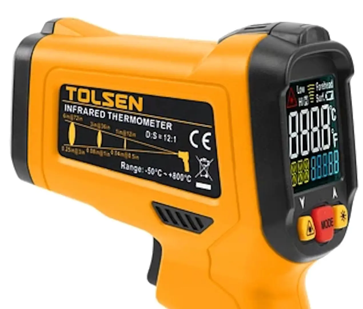 Инфракрасный термометр Tolsen 35196 (Orange/Black) - 2