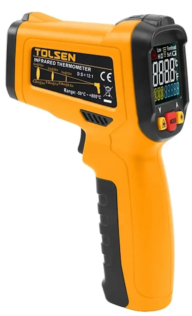 Инфракрасный термометр Tolsen 35196 (Orange/Black)