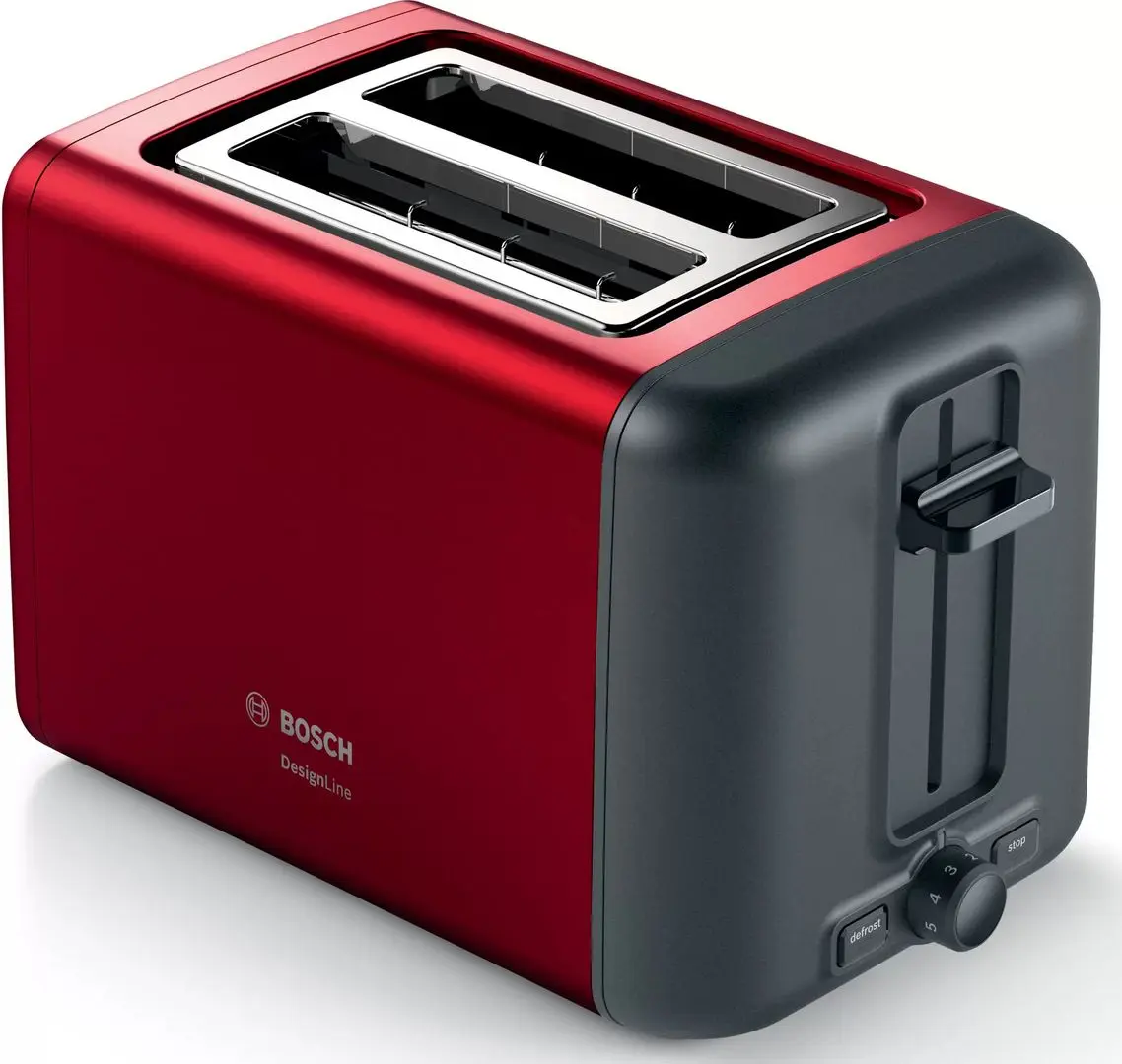 Toaster Bosch DesignLine TAT3P424 (Red/Black)