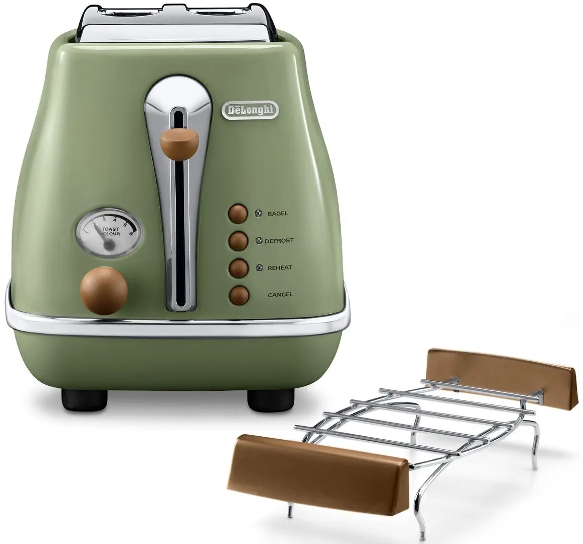 Toaster DeLonghi Icona Vintage CTOV2103.GR (Green) - 2