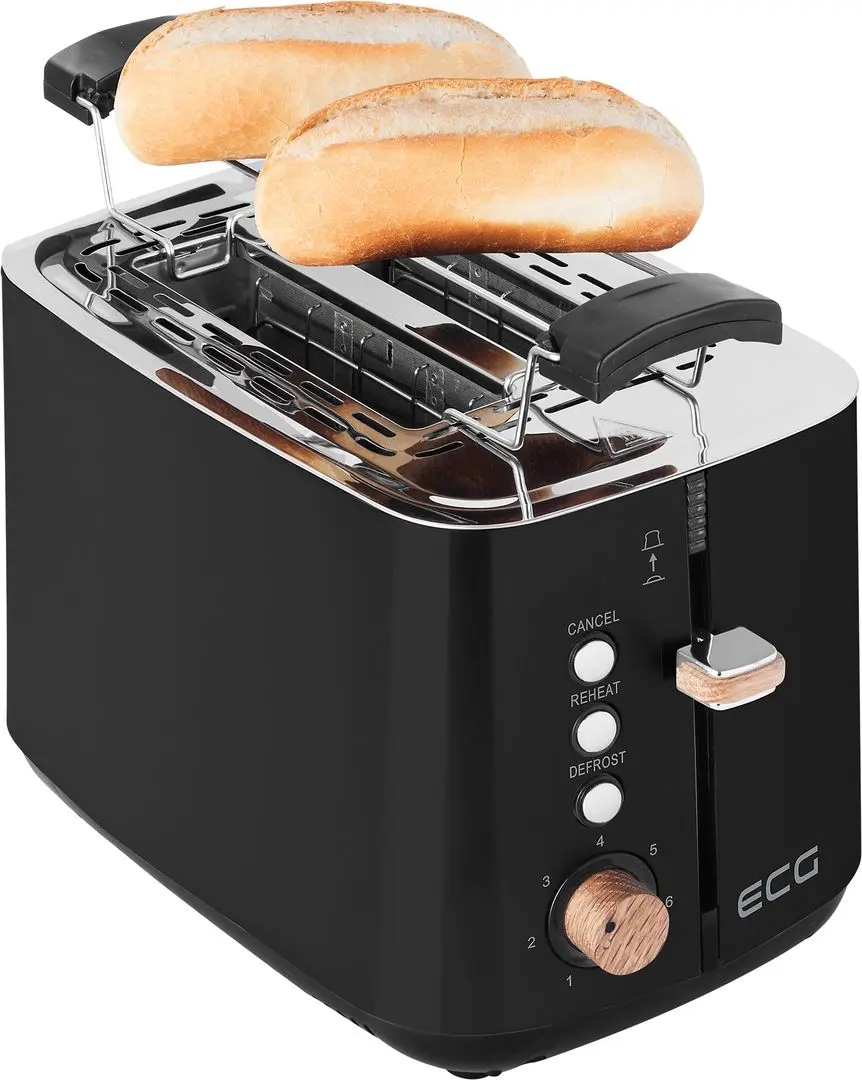 Toaster ECG ST 2768 Timber (Black)