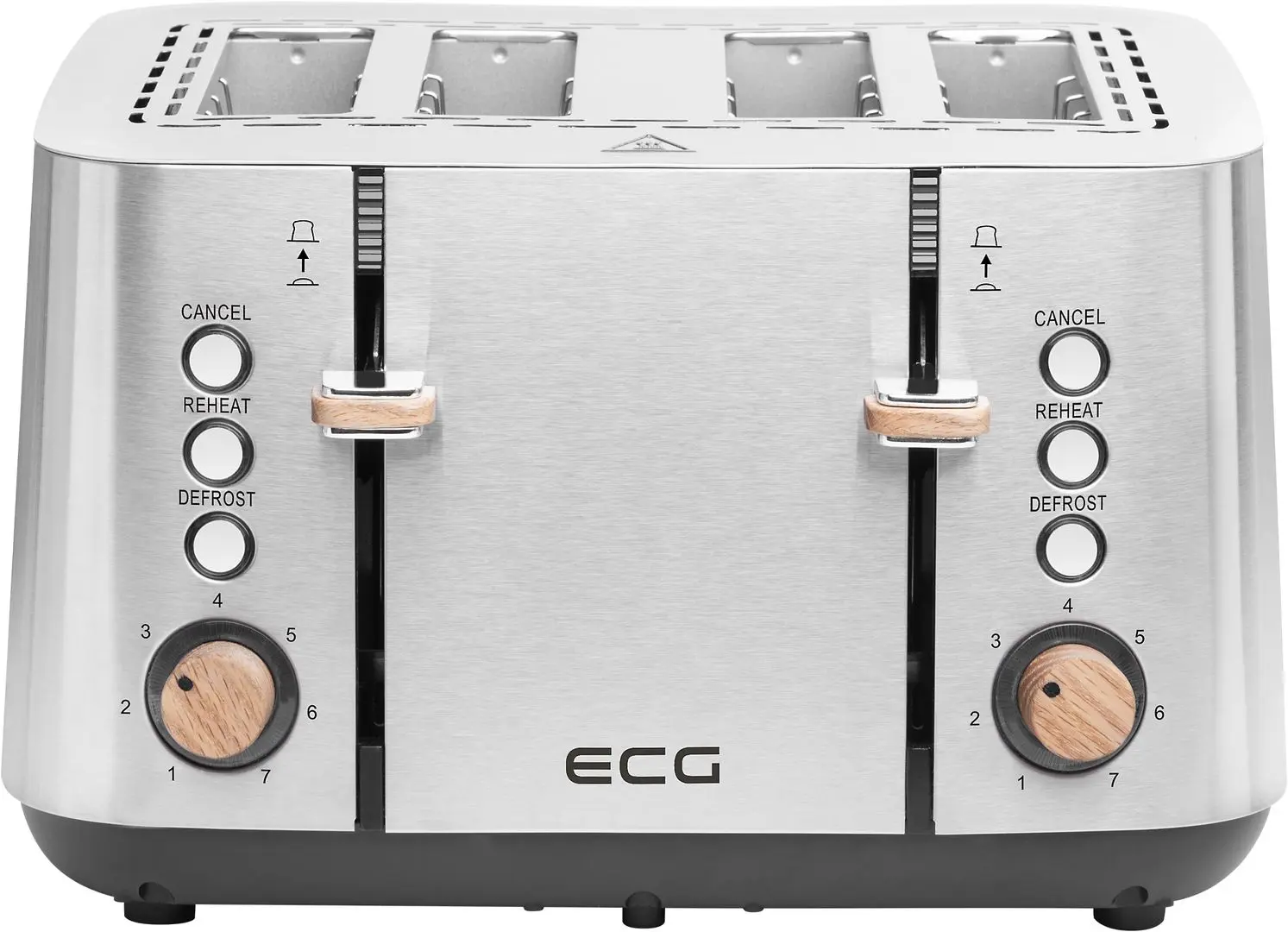 Toaster ECG ST 4767 Timber (Inox/Black)