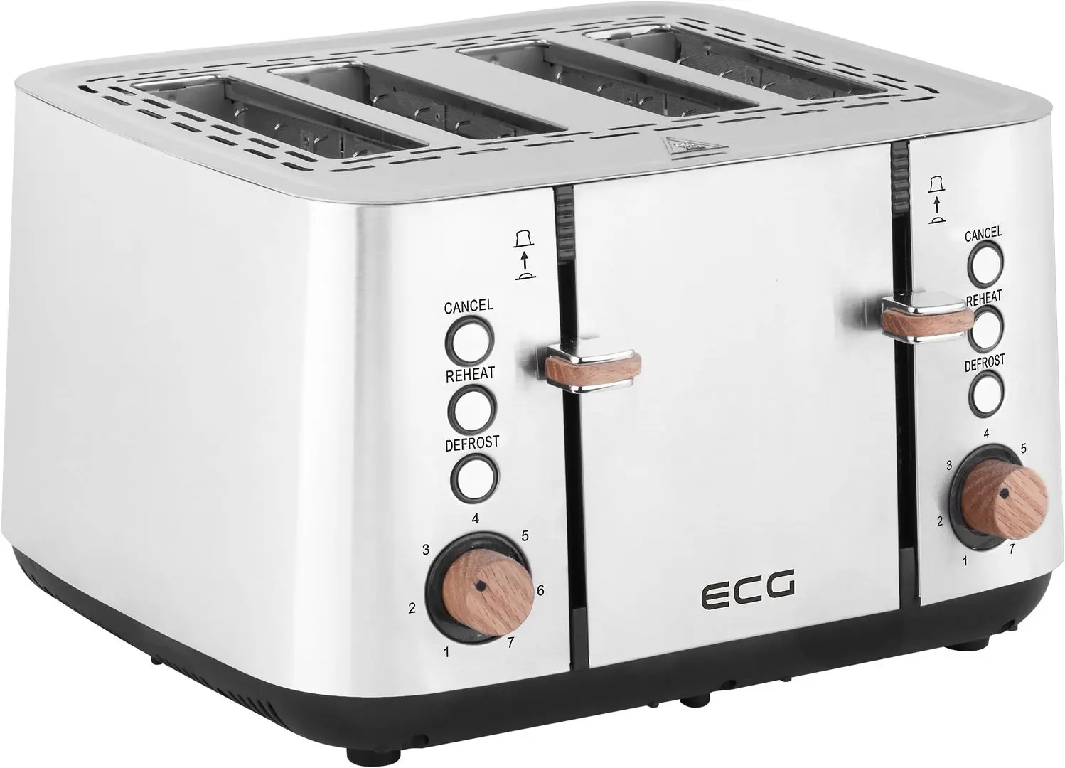 Toaster ECG ST 4767 Timber (Inox/Black)