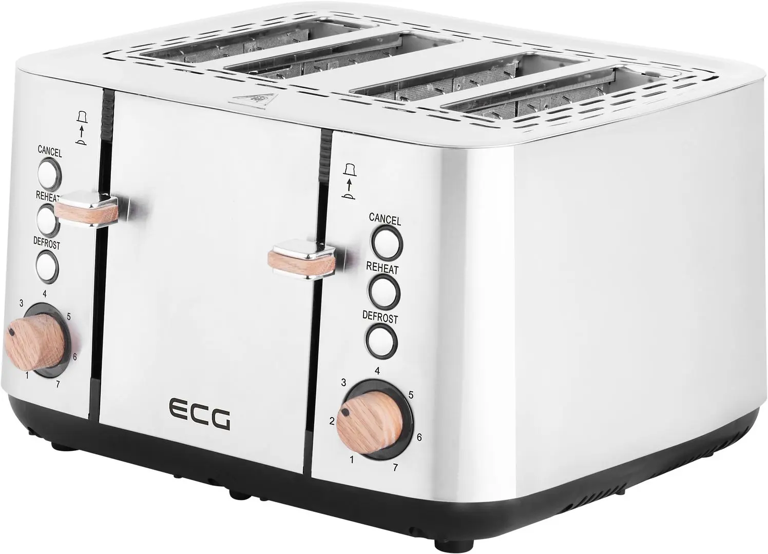 Toaster ECG ST 4767 Timber (Inox/Black)