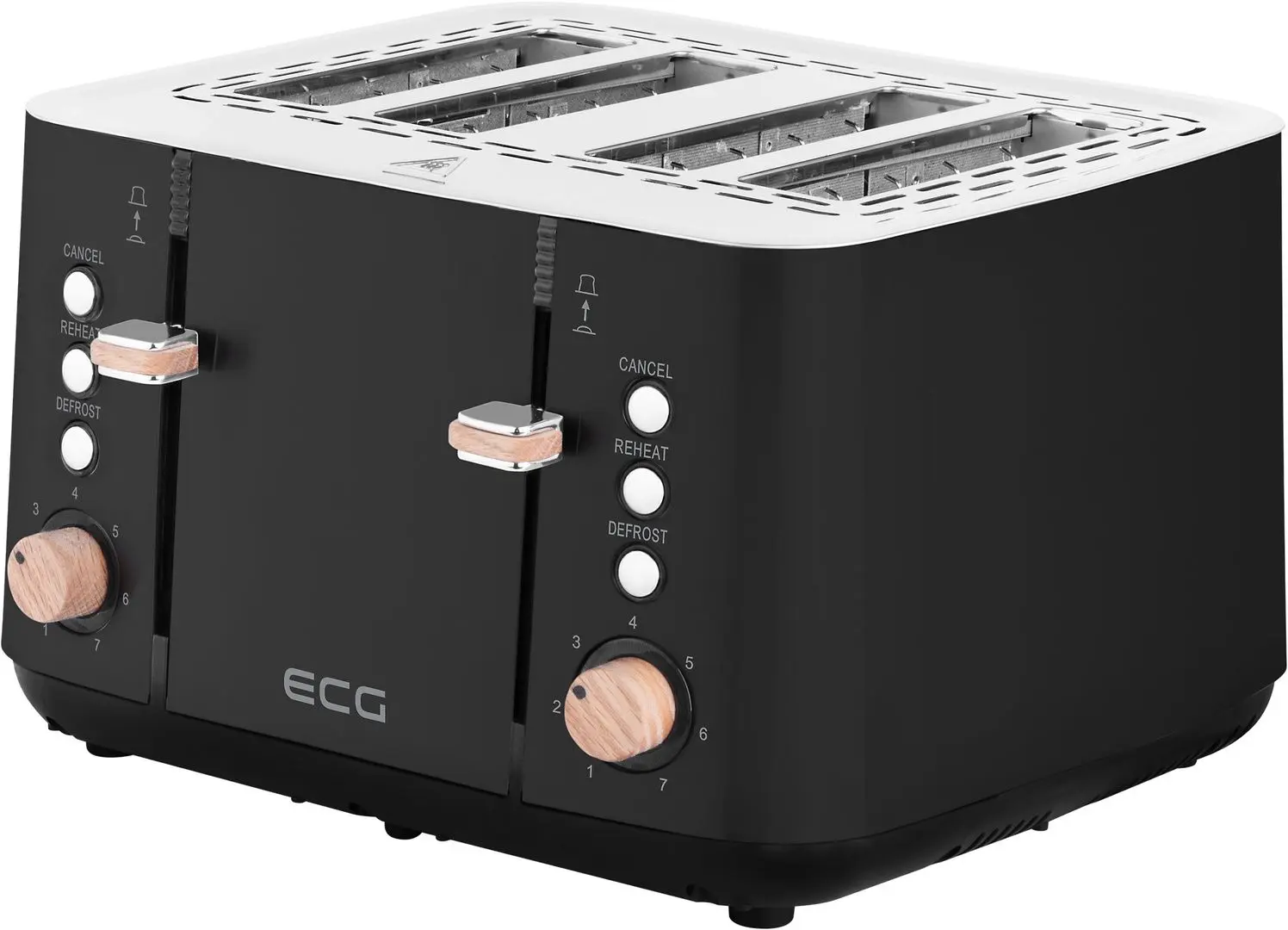 Toaster ECG ST 4768 Timber (Black)