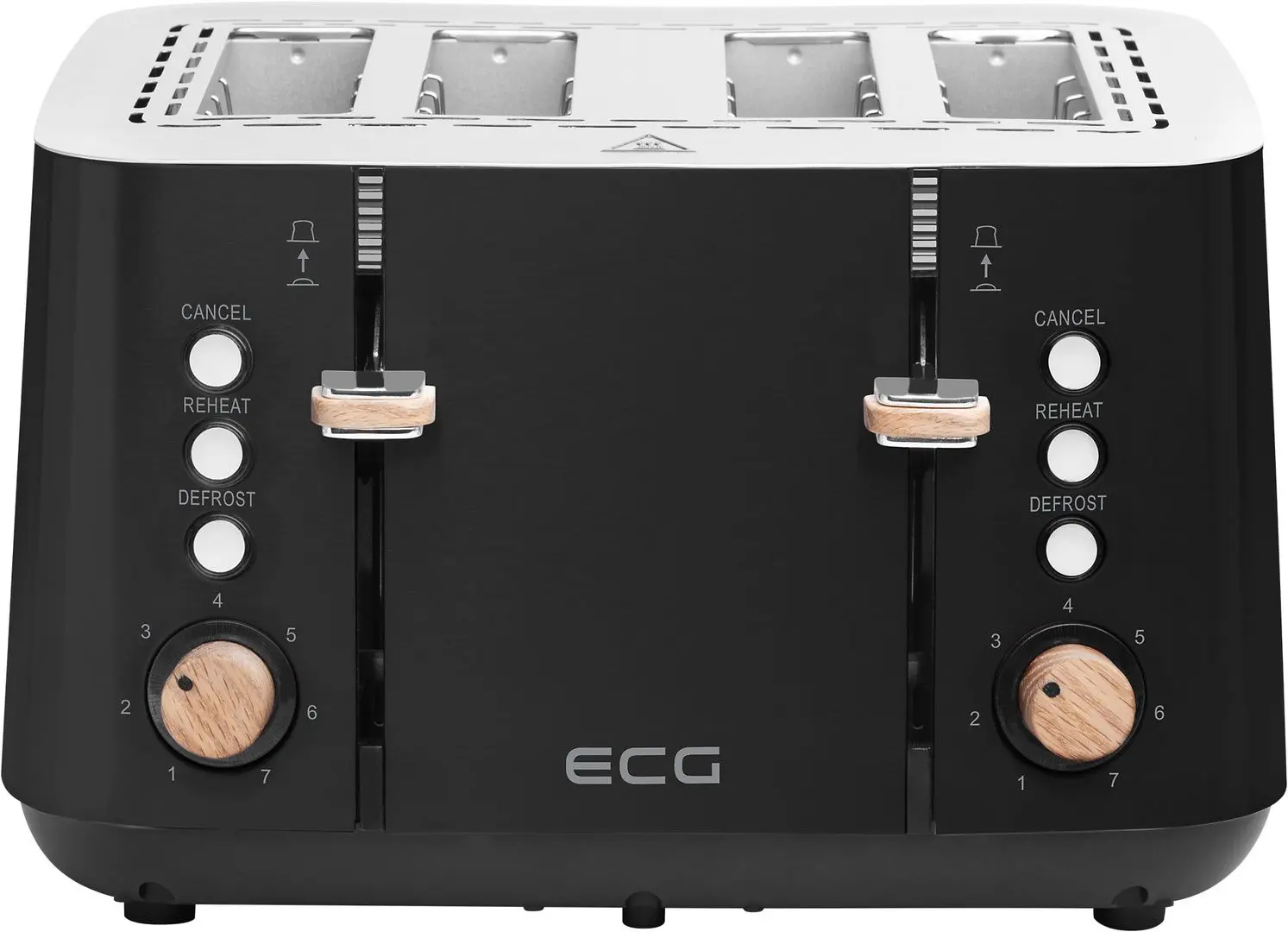 Toaster ECG ST 4768 Timber (Black)