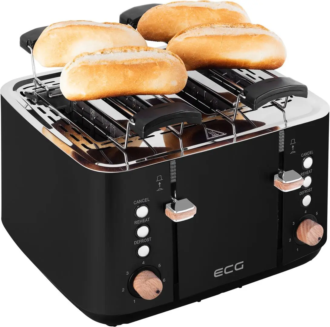 Toaster ECG ST 4768 Timber (Black)