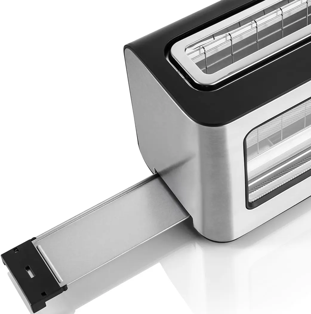 Prajitor de paine Haeger Window TO-100.014A (Black/Inox) - 2