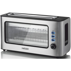 Prajitor de paine Haeger Window TO-100.014A (Black/Inox)