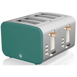 Toaster Swan 4 Slice Nordic Style (Pine Green/Silver)