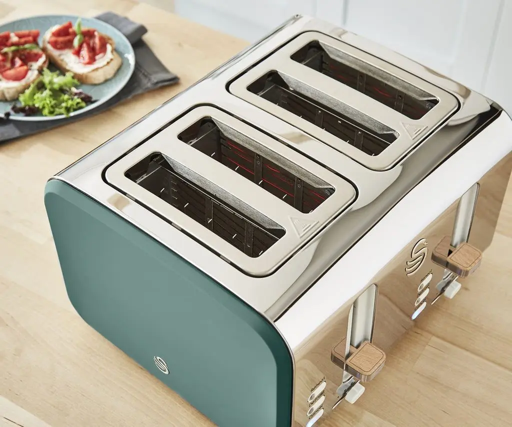Тостер Swan 4 Slice Nordic Style (Pine Green/Silver)