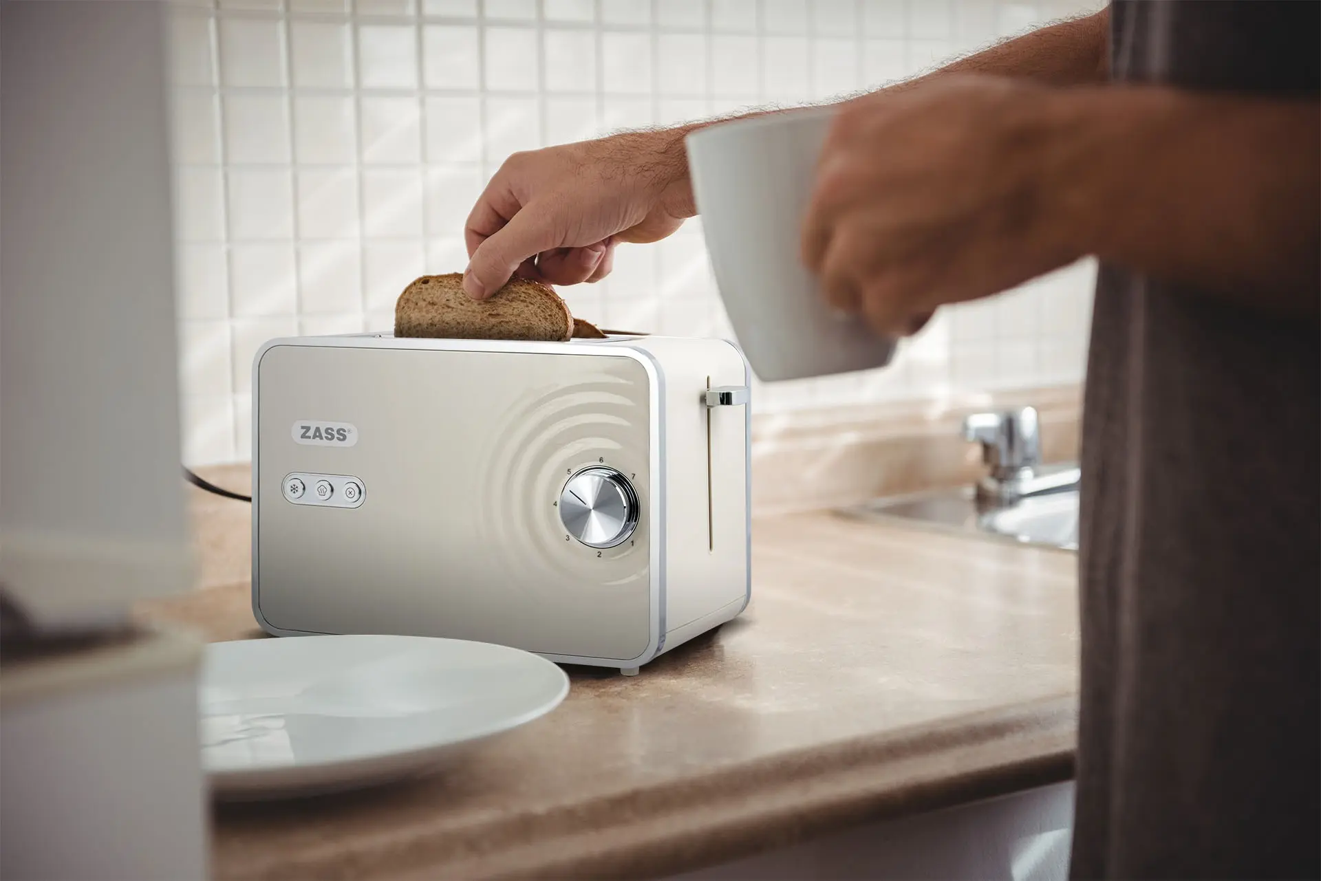 Prajitor de paine Zass ZST 12 Wave Edition (Cream) - 7