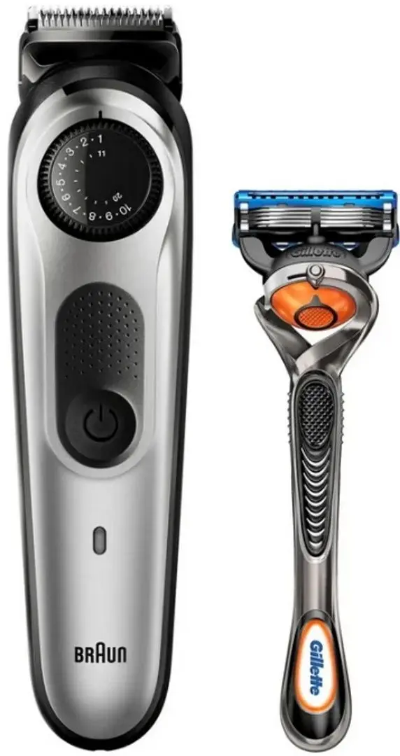Trimmer pentru barba Braun BT5260 + Shaver Gillette (Black/Silver)