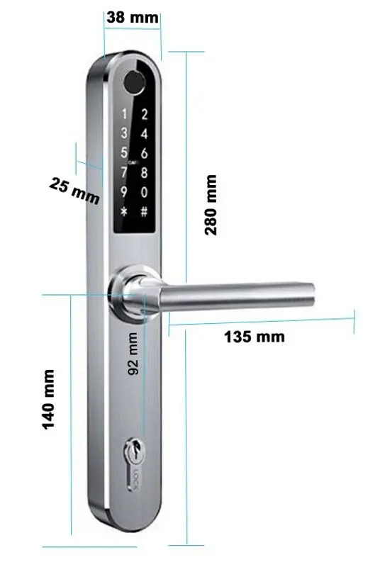 Incuietoare inteligenta SmartPass Monaco C92 (Silver)