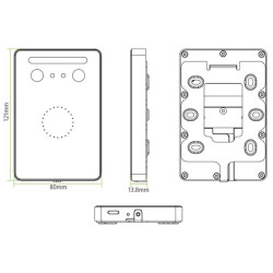Terminal biometric de control acces ZKTeco KF1200 (Black) Thumb