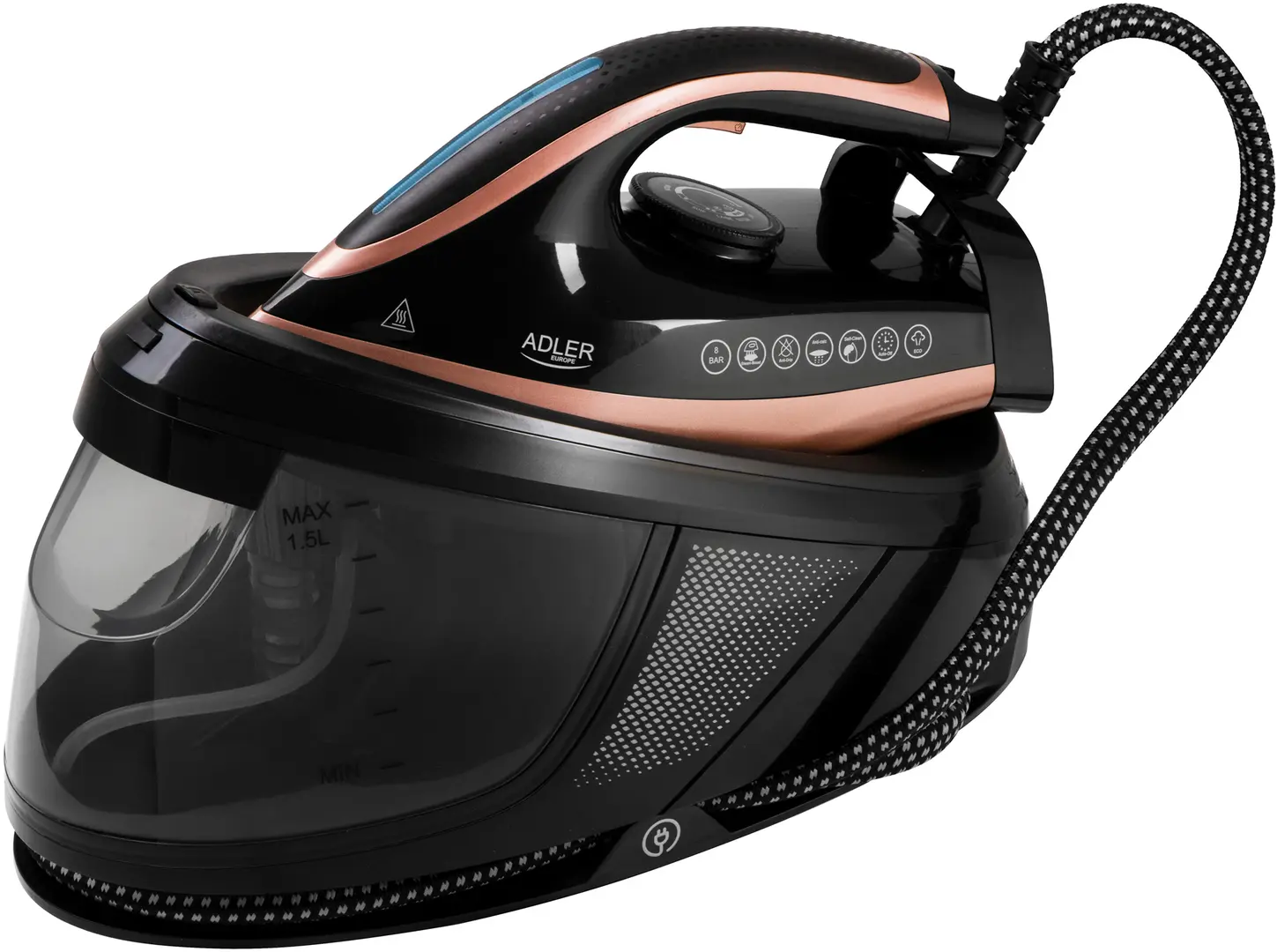 Fier de calcat cu generator de abur Adler AD 5047 (Black/Copper)