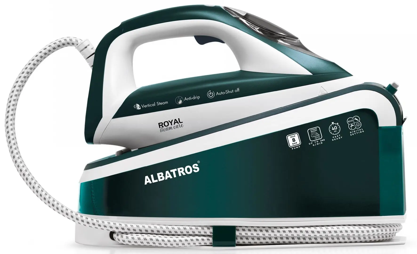 Fier de calcat cu generator de abur Albatros Royal Steam Care (Green)