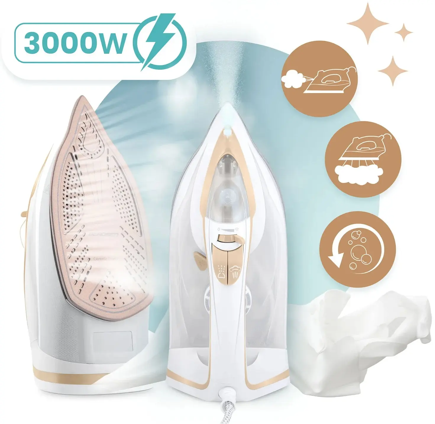 Утюг Berdsen BD-330 333000 (White/Gold) - 10