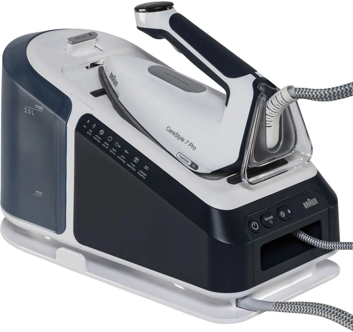 Fier de călcat cu generator de abur Braun CareStyle 7 Pro IS7282BL (White/Blue)