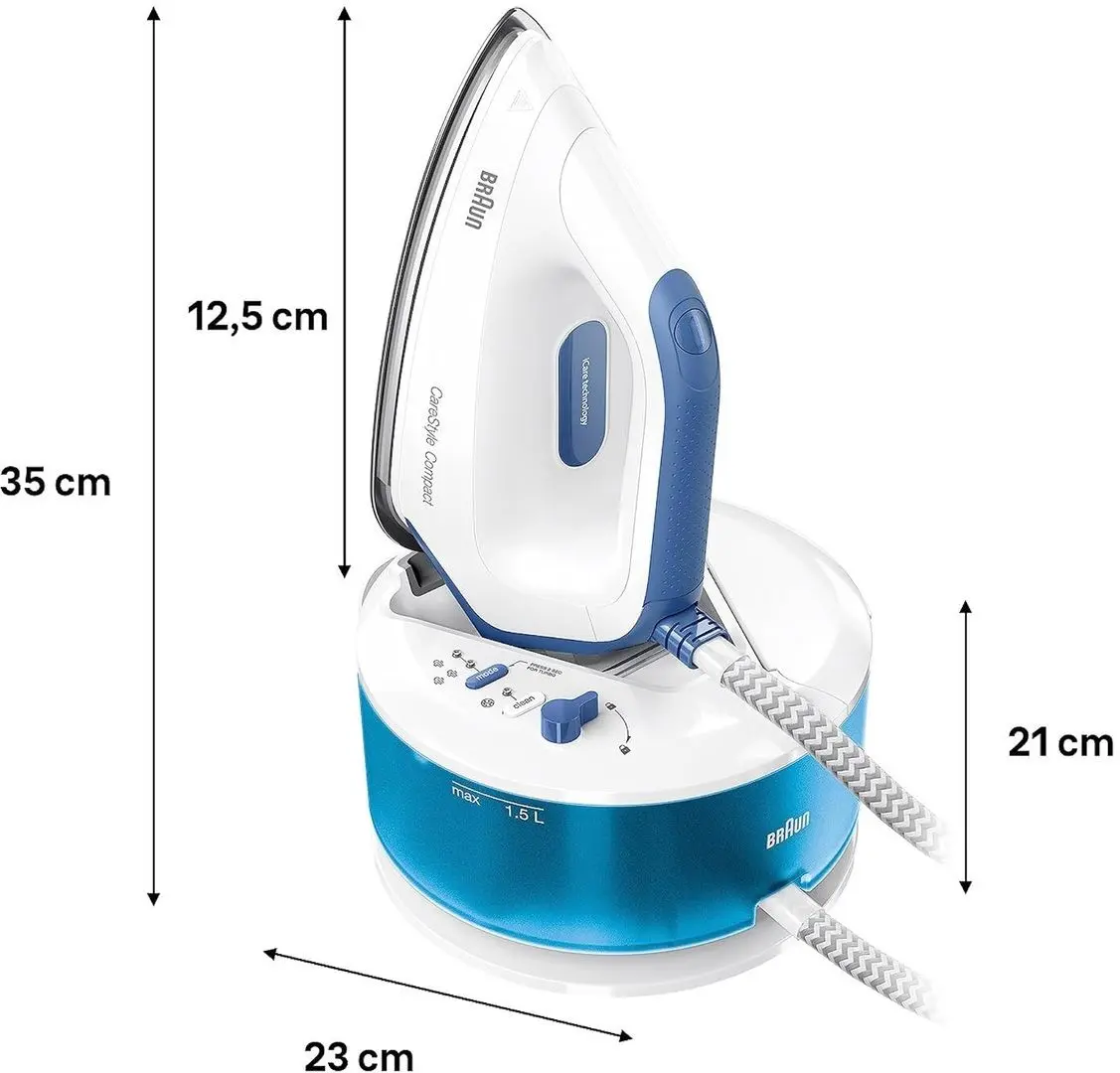 Утюг с парогенератором Braun CareStyle Compact IS 2143 (White/Blue)