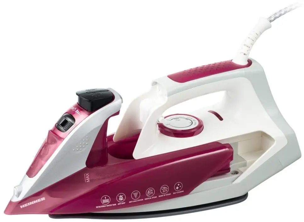 Fier de calcat Heinner VelvetSeam HSI-2200PP (White/Mauve)