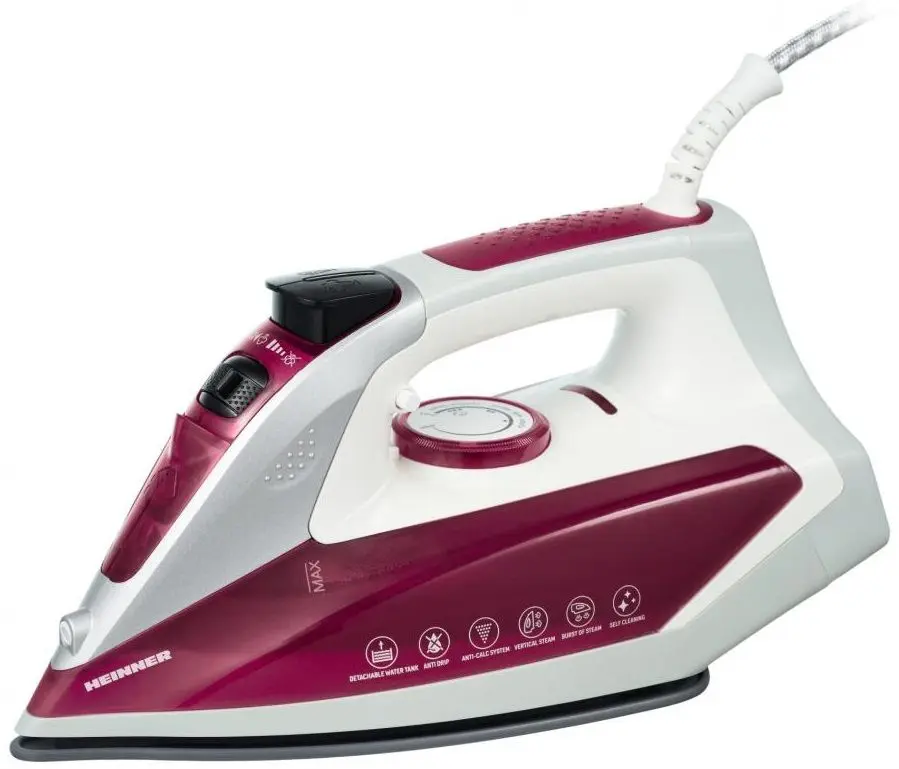 Fier de calcat Heinner VelvetSeam HSI-2200PP (White/Mauve)