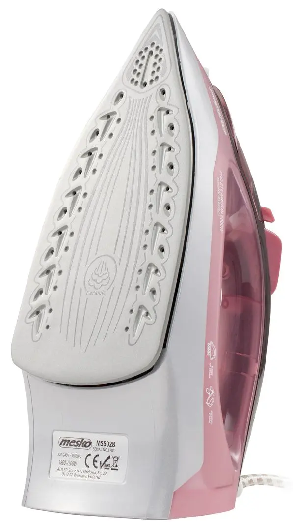 Fier de calcat Mesko MS 5028 (Pink/Grey)