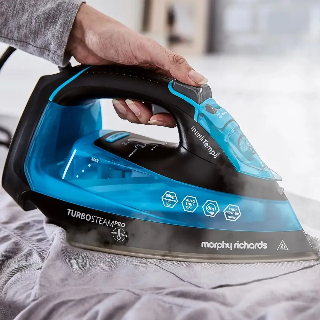 Fier de calcat Morphy Richards Turbosteam Pro IntelliTemp 303210 (Black/Blue) - 4