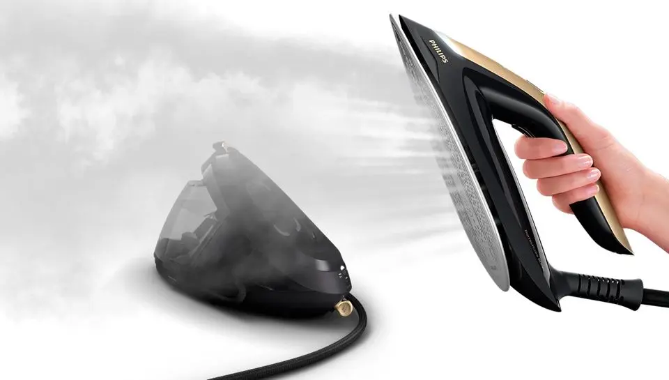 Fier de calcat cu generator de abur Philips PerfectCare 8000 PSG8130/80 (Black/Gold)