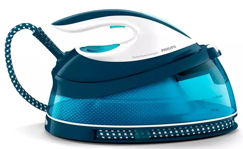 Fier de calcat cu generator de abur Philips PerfectCare Compact GC7840/20 (Blue/White)