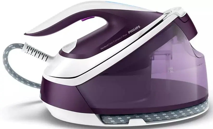 Fier de calcat cu generator de abur Philips PerfectCare Compact Plus GC7933/30 (White/Purple)
