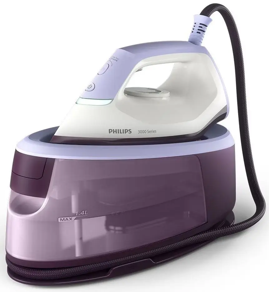 Fier de calcat cu generator de abur Philips PSG3000/30 (White/Purple)