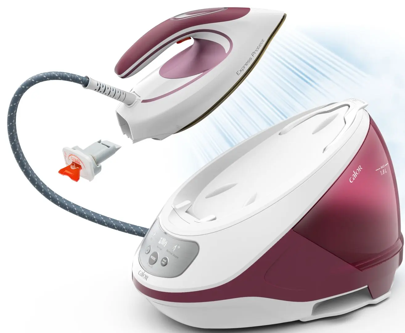 Aparat de calcat cu aburi Tefal Express Protect SV9201E0 (White/Lilac)