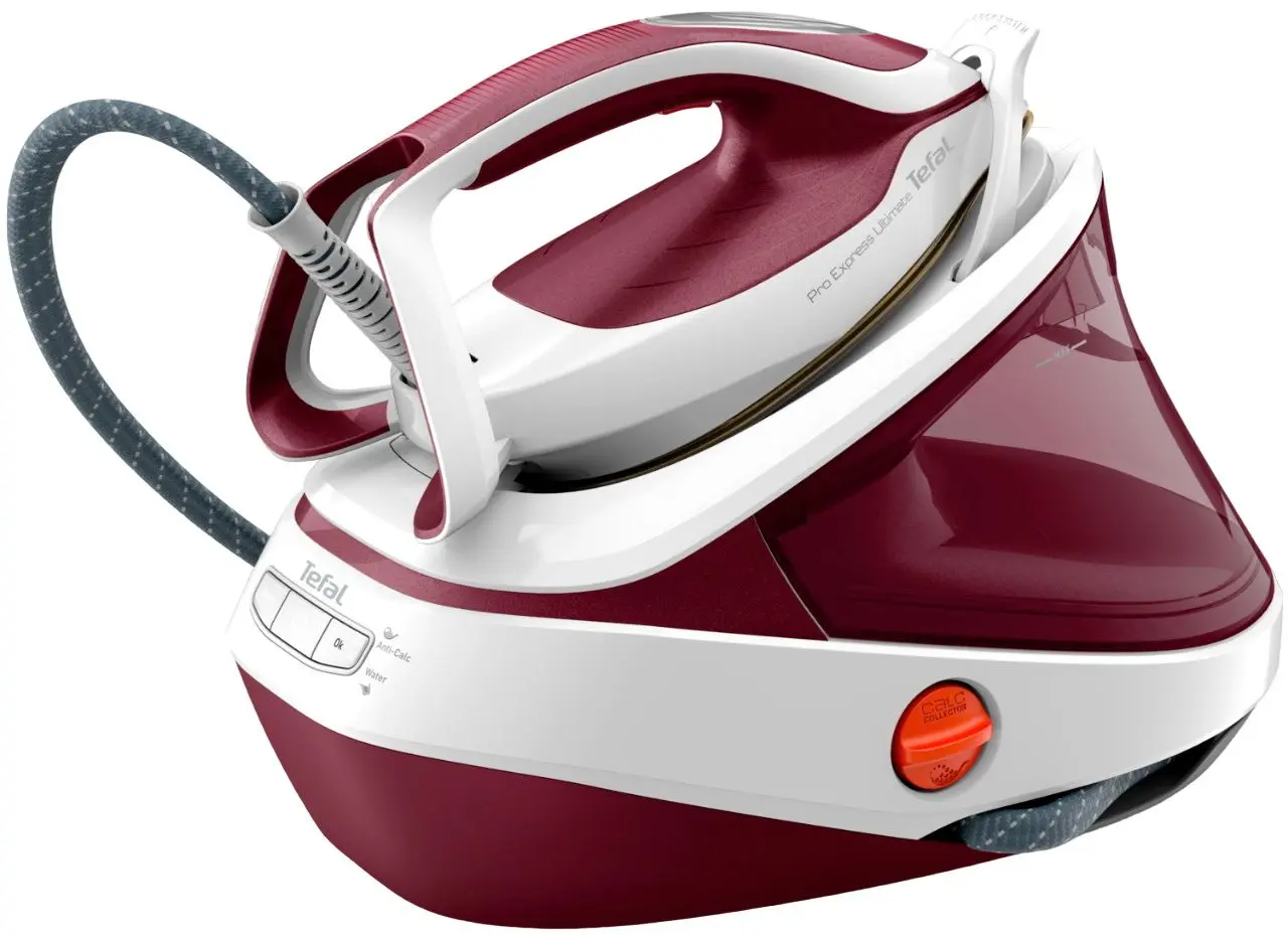Fier de calcat cu generator de abur Tefal Pro Express Ultimate GV9711E0 (White/Red)