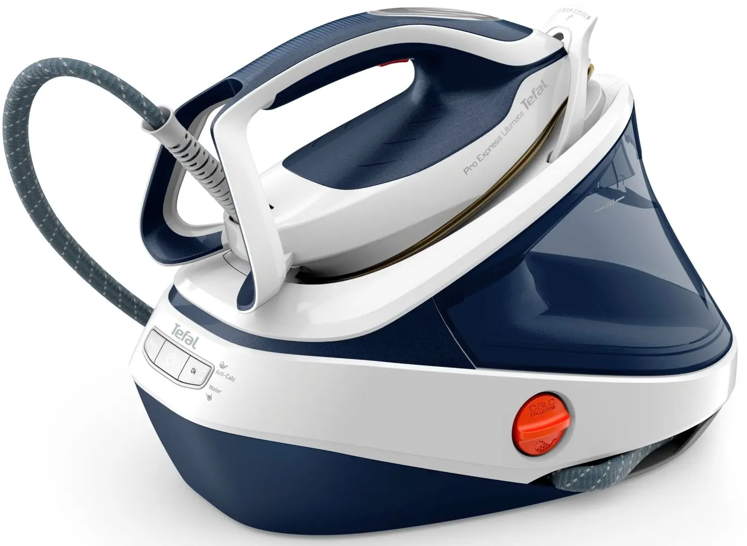 Fier de calcat cu generator de abur Tefal Pro Express Ultimate II GV9712E0 (White/Blue)