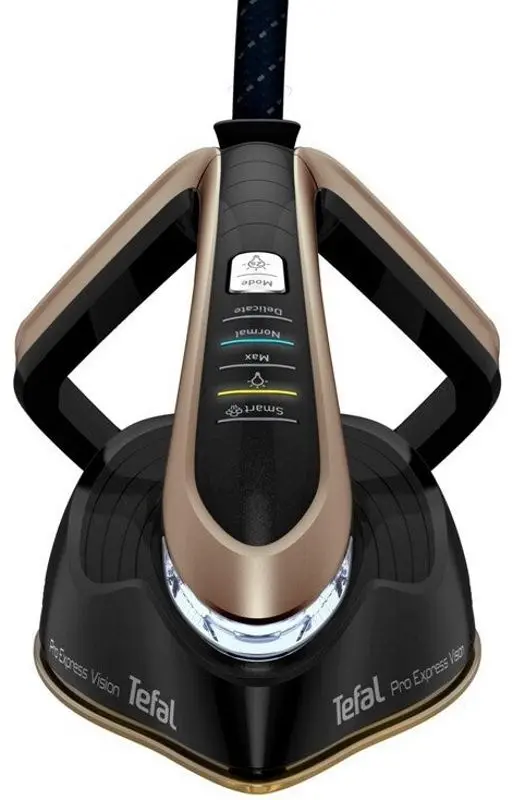 Fier de calcat cu generator de abur Tefal Pro Express Vision GV9820E0 (Gold/Black)