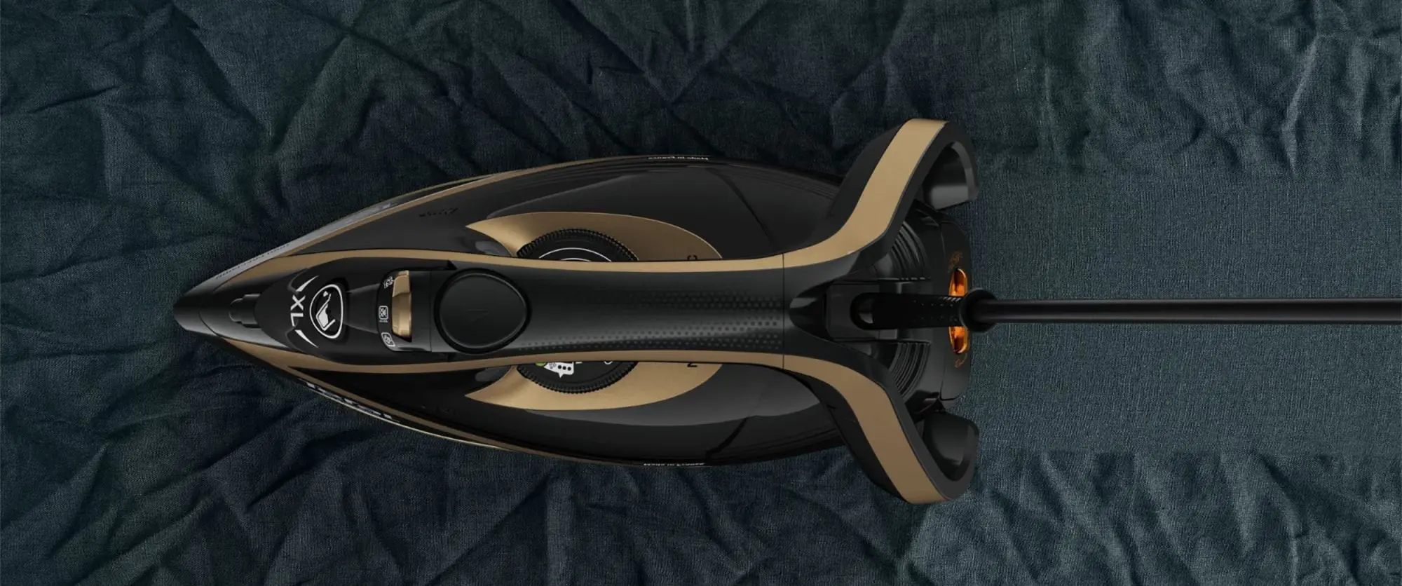 Fier de calcat Tefal Puregliss FV8064E0 (Black/Golden) - 6