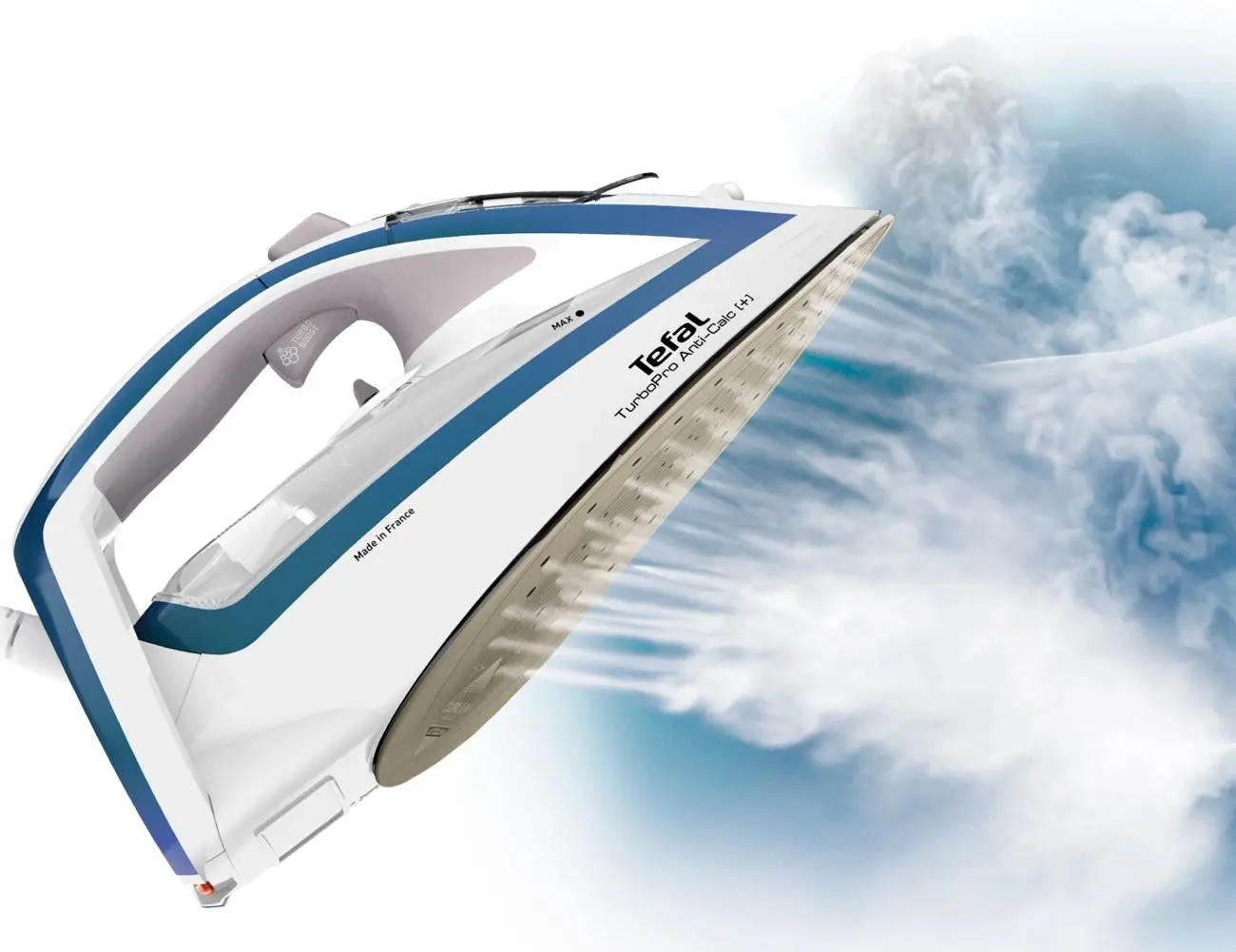 Fier de calcat Tefal TurboPro Anti-Calc FV5689E0 (Turquoise/White)