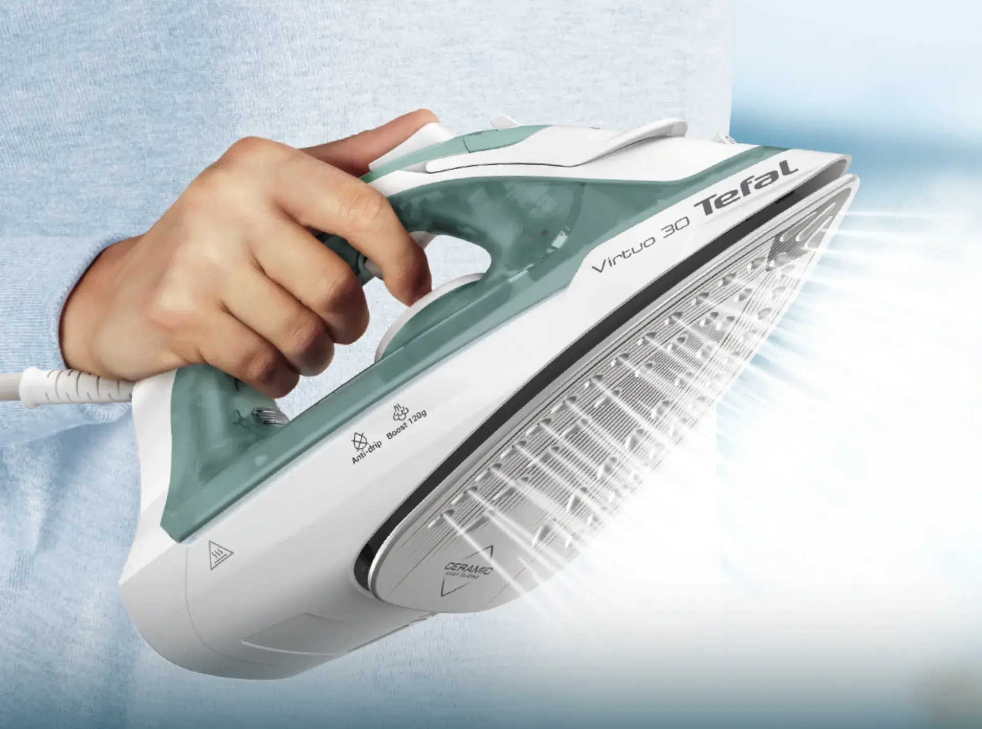 Fier de calcat Tefal Virtuo 30 FV2C42E0 (White/Green)