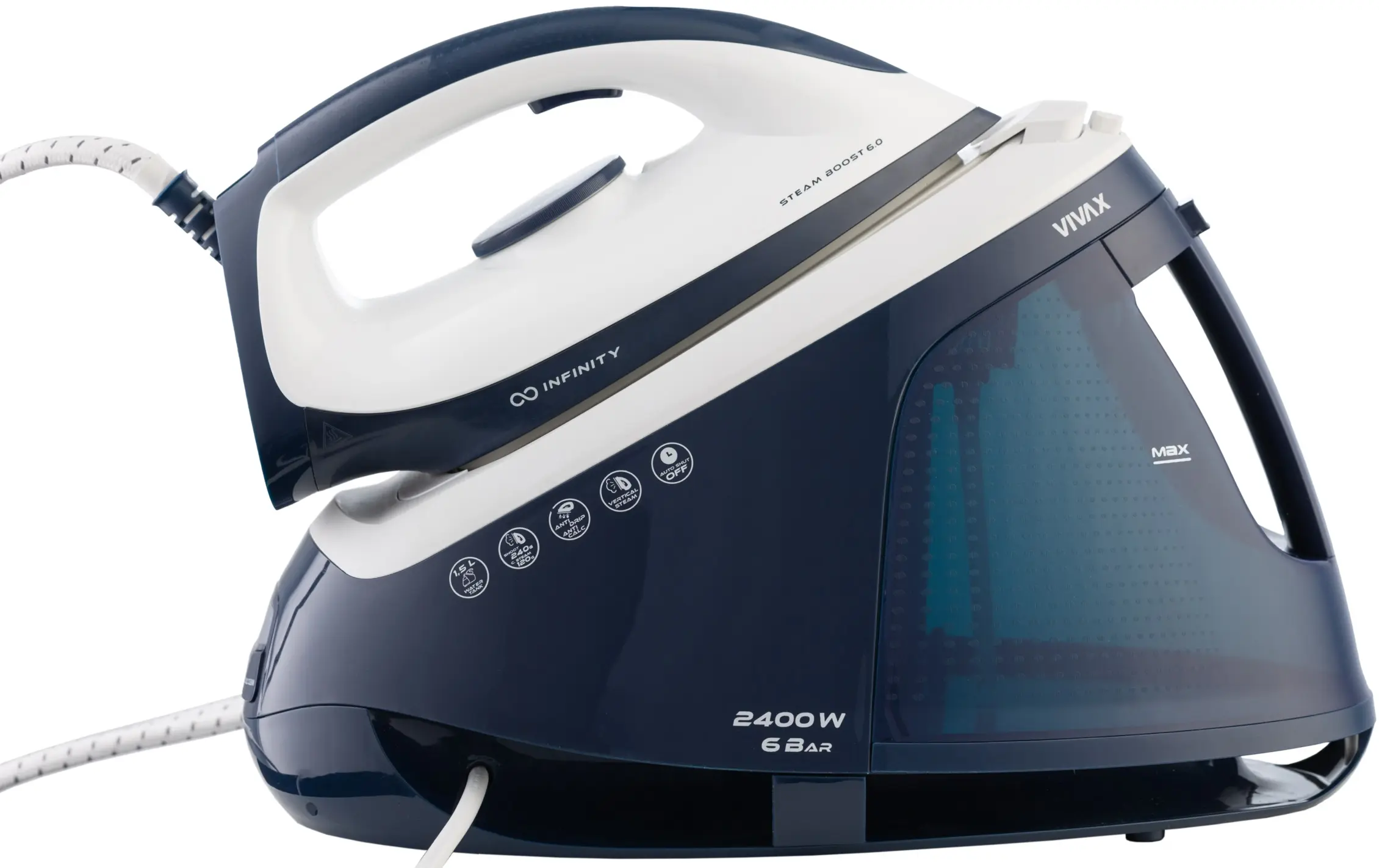 Fier de calcat cu generator de abur Vivax IRS-6015C WBL Infinity (White/Blue) - 3