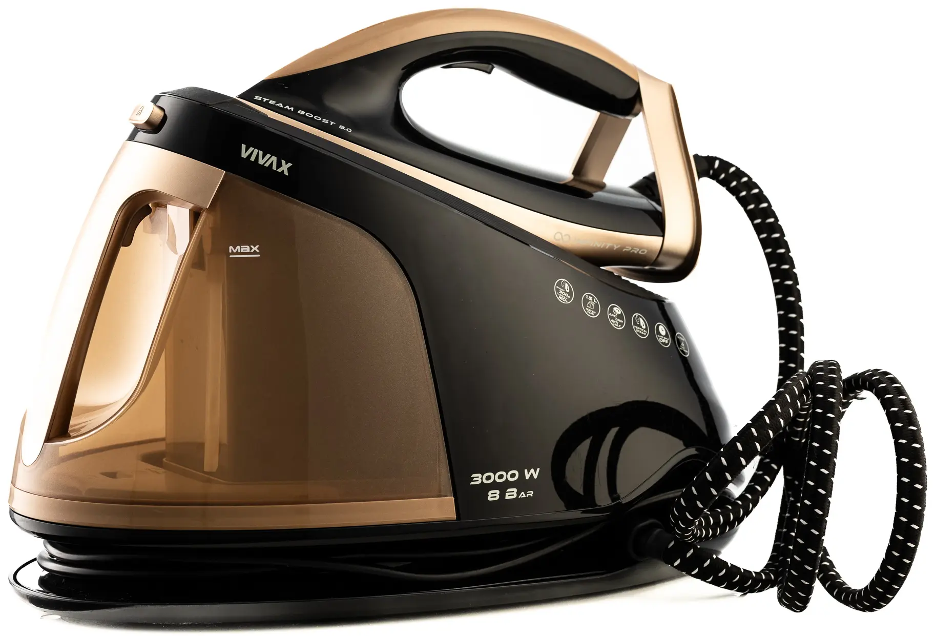 Утюг с парогенератором Vivax IRS-8015B BGL Infinity Pro (Gold/Black) - 2
