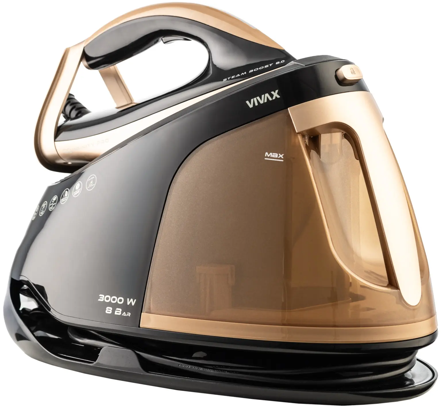 Утюг с парогенератором Vivax IRS-8015B BGL Infinity Pro (Gold/Black) - 4