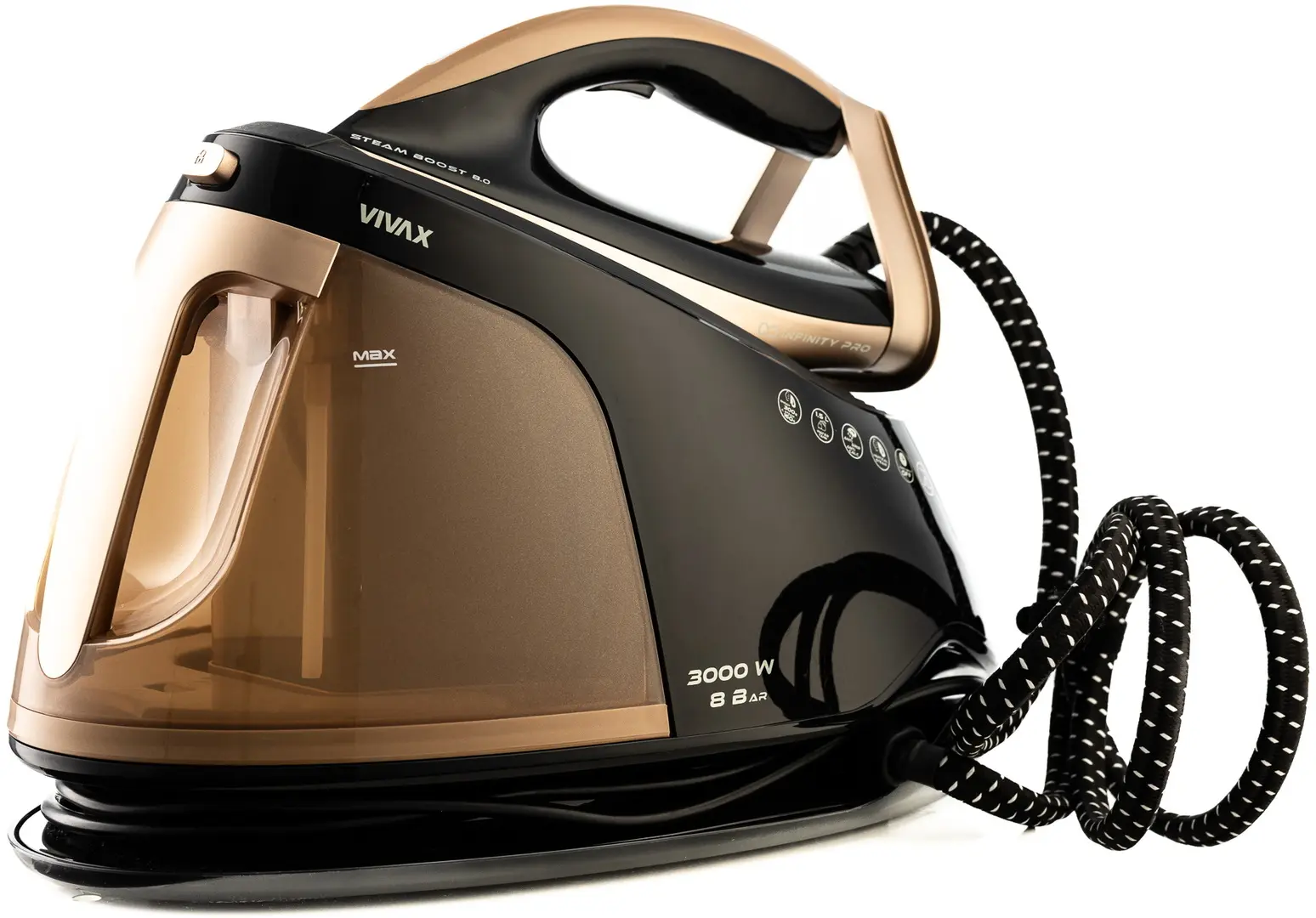 Утюг с парогенератором Vivax IRS-8015B BGL Infinity Pro (Gold/Black)