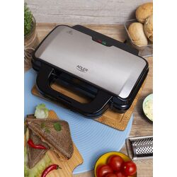 Aparat de facut sadwich-uri Adler AD 3043 (Black/Inox) Thumb