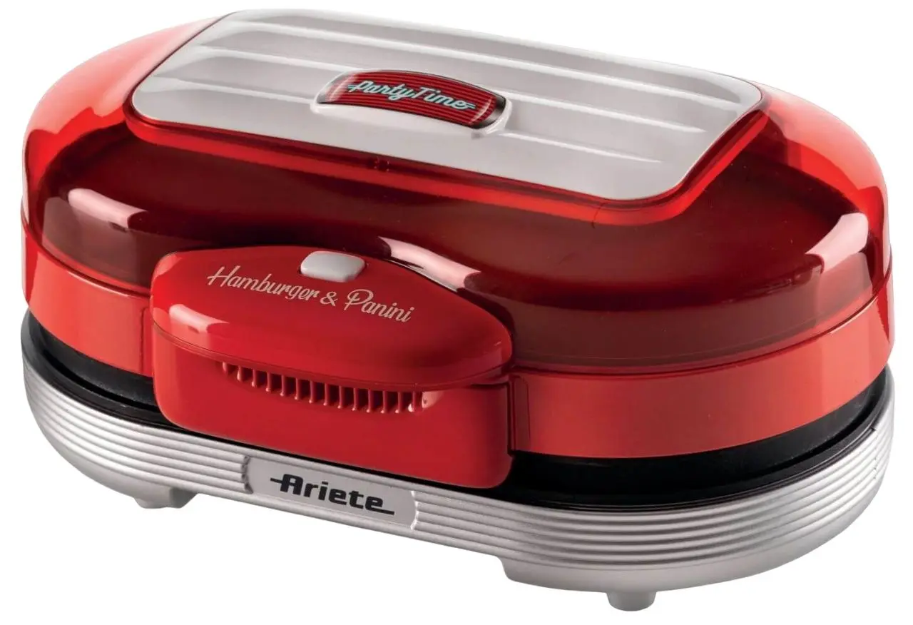 Aparat de preparat hamburgeri Ariete Parry Time 0205/00 (Red/Silver)