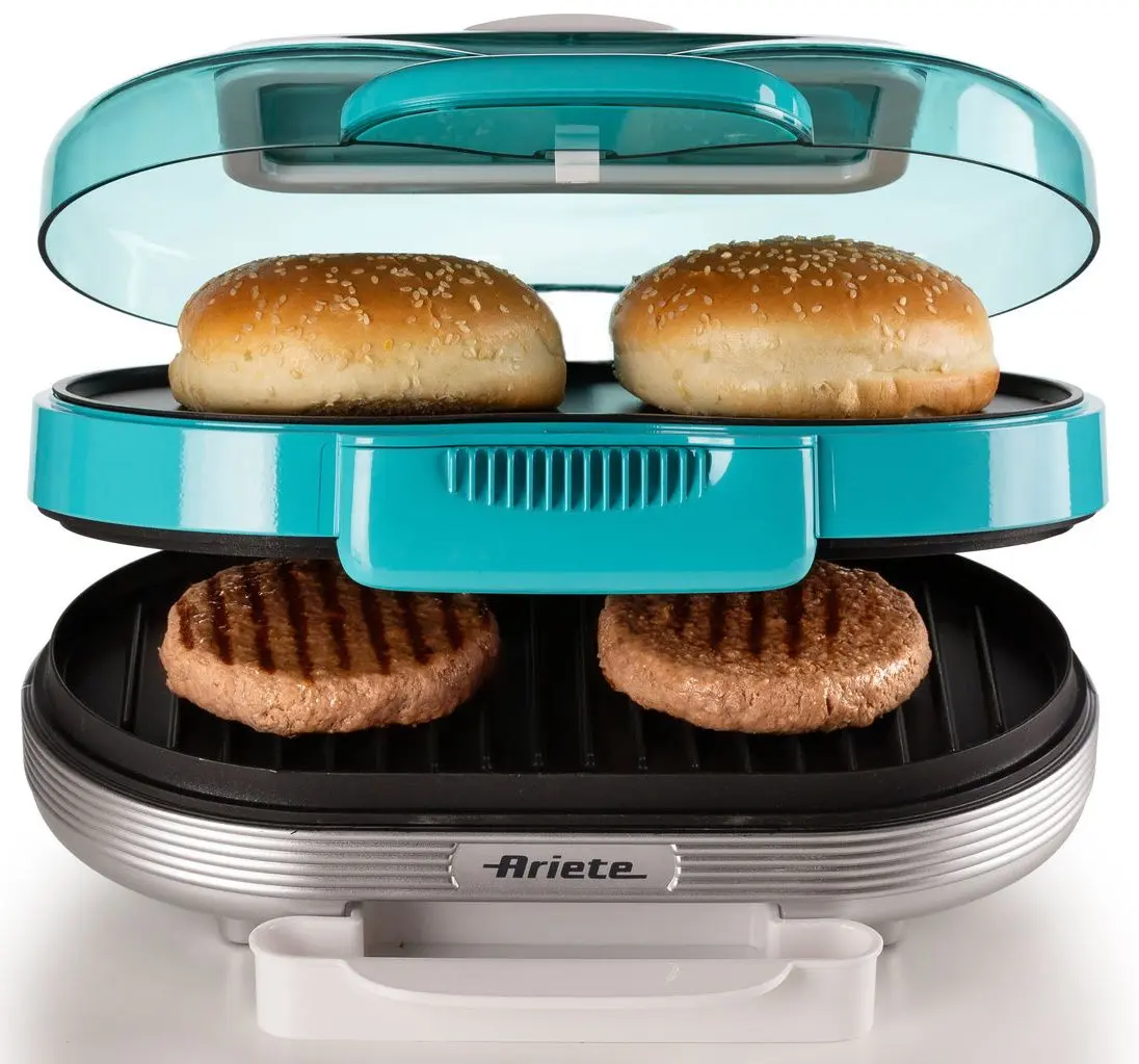Aparat de preparat hamburgeri Ariete Parry Time 0205/01 (Blue/Silver)