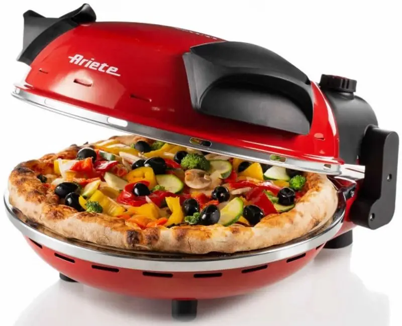 Aparat de preparare pizza Ariete 909 (Black/Red)